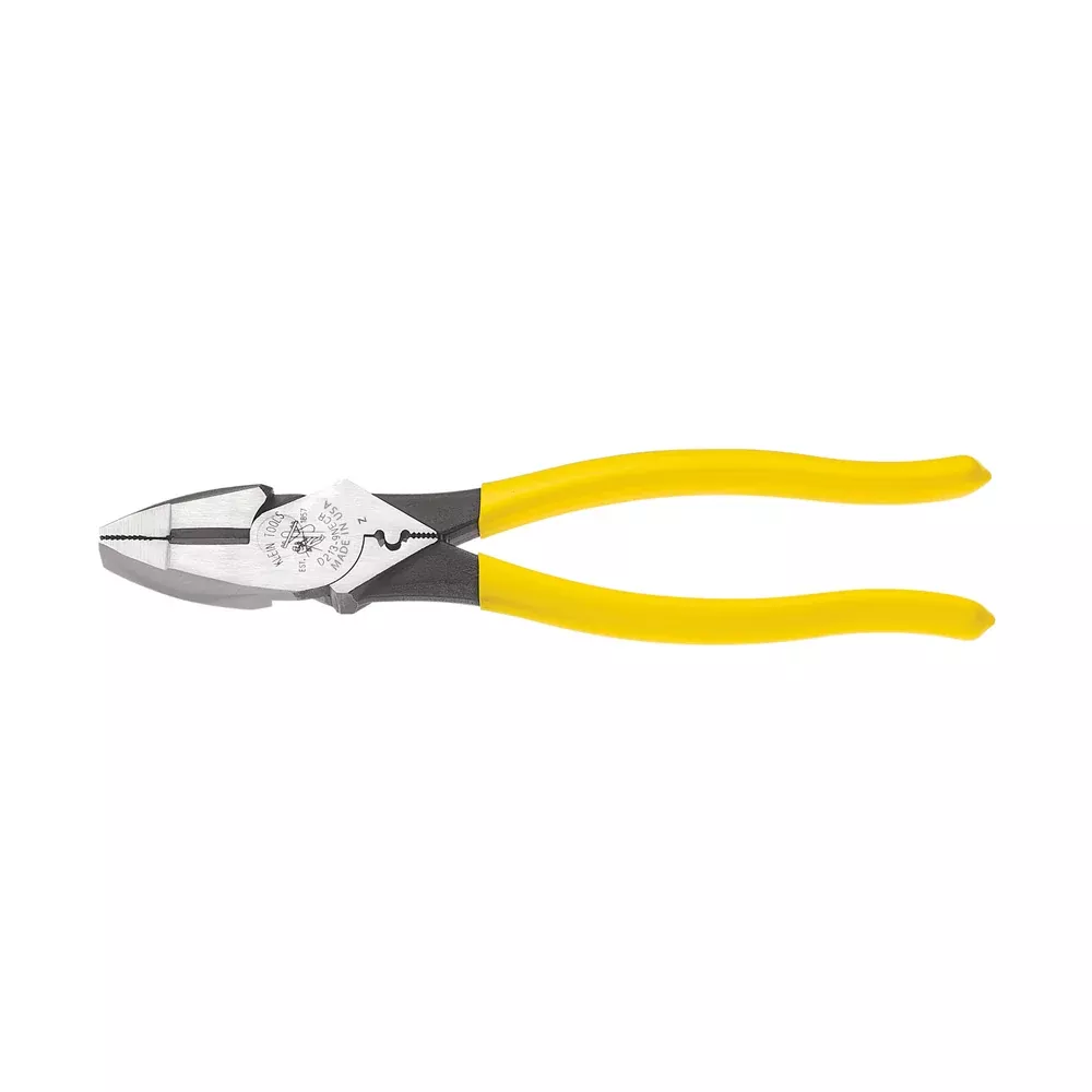 Klein Tools D213-9NE-CR 9" High Leverage Side Cutting and Connector Crimping Plier