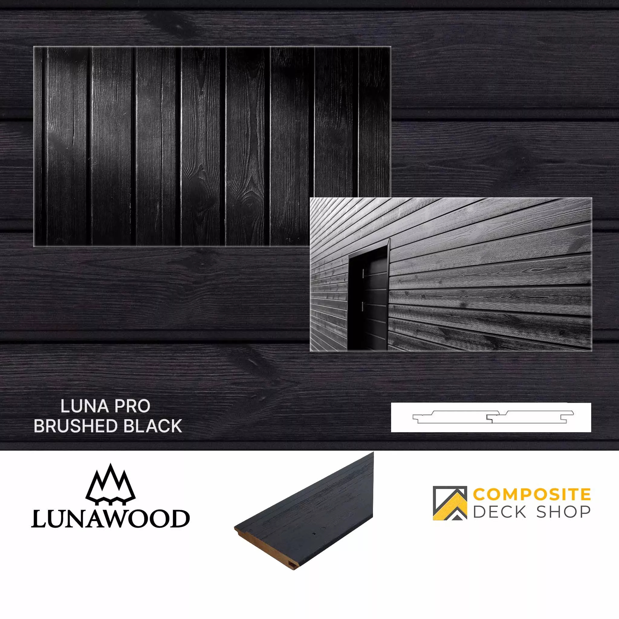 Lunawood Siding / Cladding - Luna Pro 20×142, 1x6