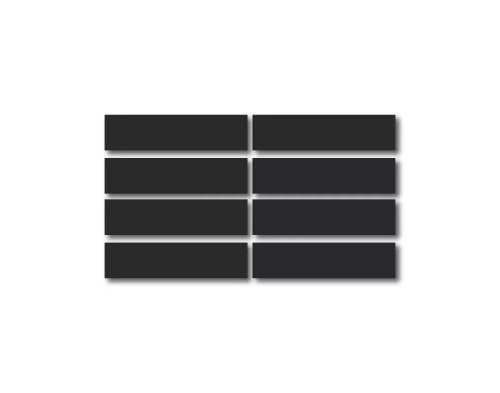 MATTE BLACK REFLECTIVE HELMET BAR 8 PACK