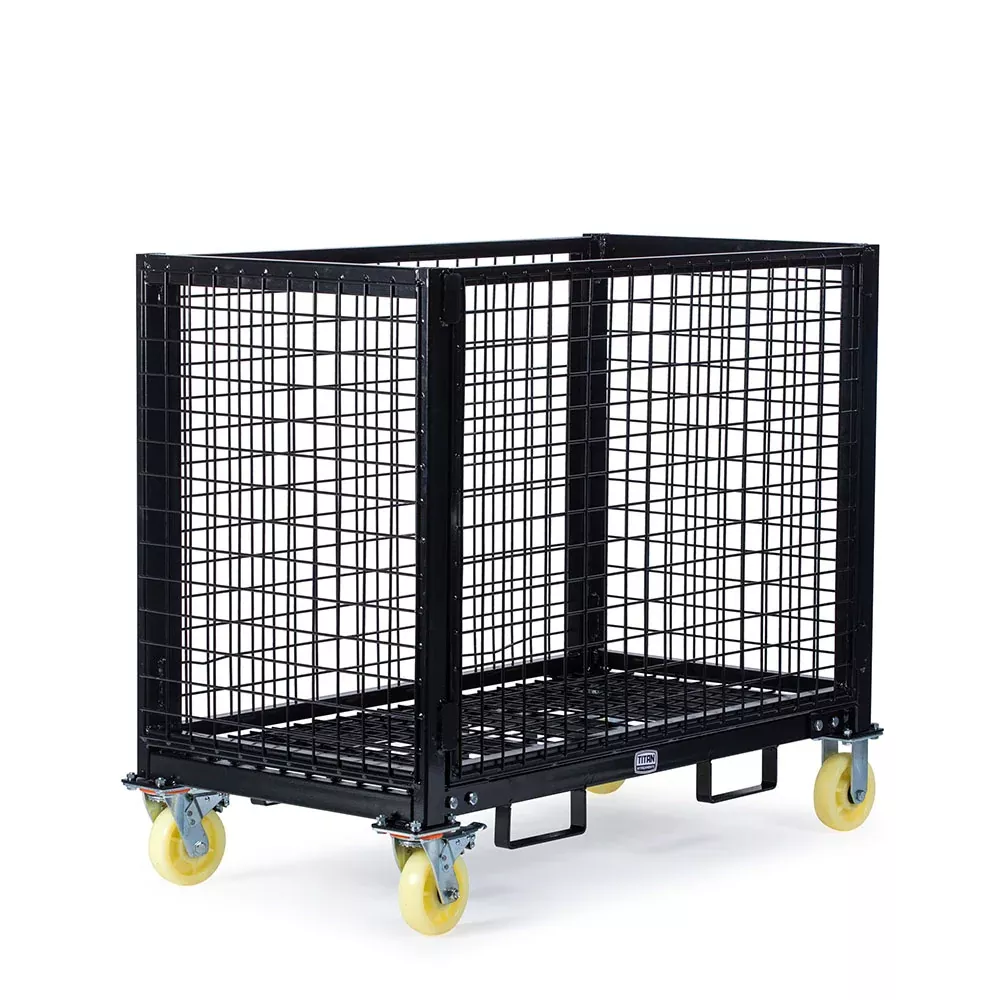 Mobile Industrial Wire Crate Cart