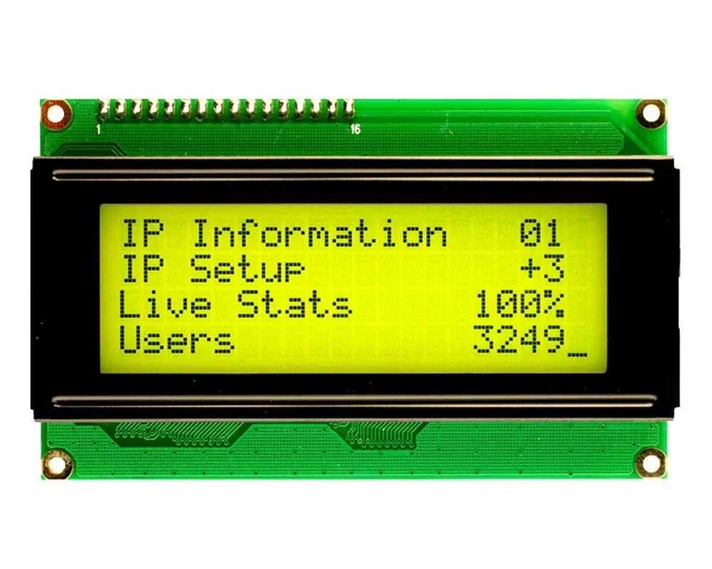 Orient Display AMC2004A-B-Y6WFDY 4x20 Character LCD Display Module