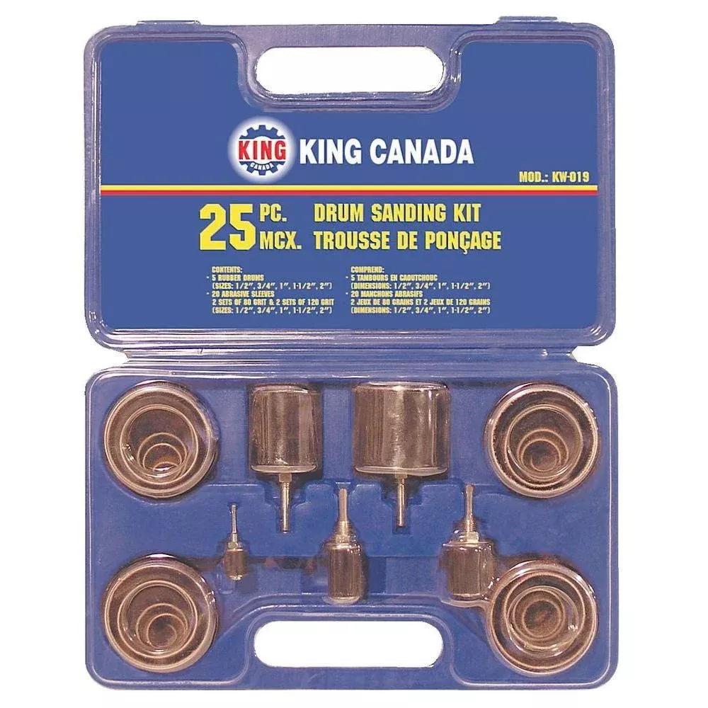 Sanding Kit - King Canada 25 pc. Drum Sanding Kit KW-019