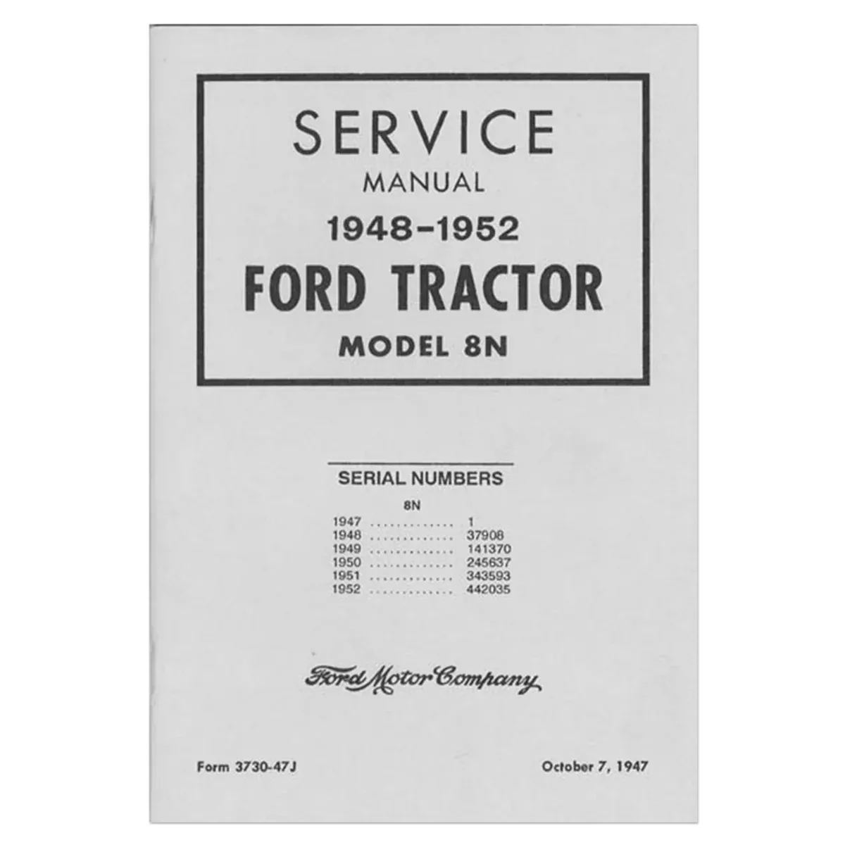Service Manual Reprint