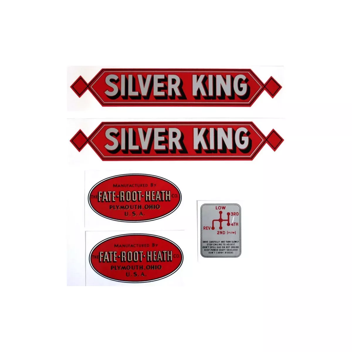 Silver King Red: Mylar Decal Set