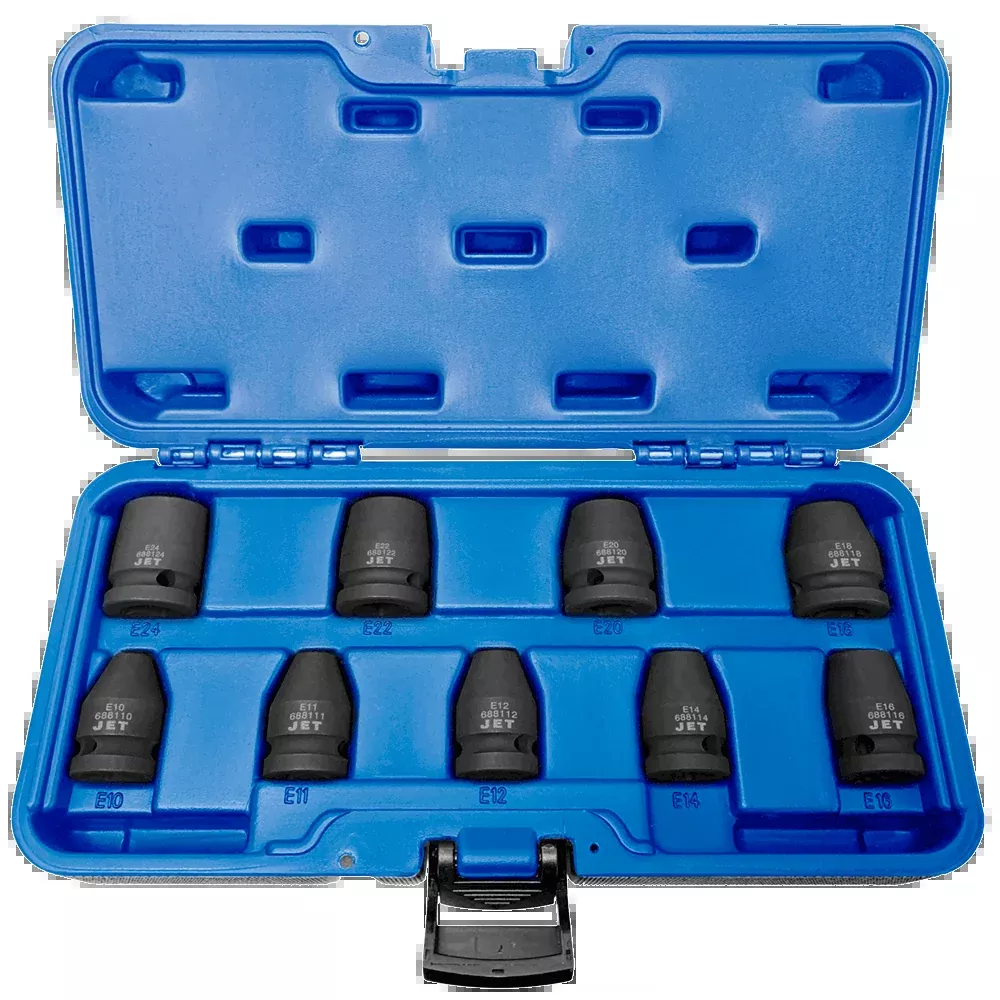 Socket Set - Jet 9-Piece 1/2" Drive E-Torx Impact Socket Set 610393