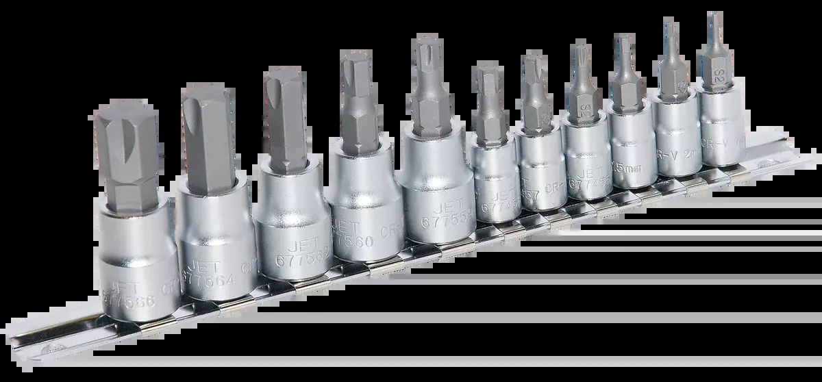 Socket Set - Jet Hextractor 11-Piece 1/4" & 3/8" Drive Metric Hex Bit Socket Set 601809