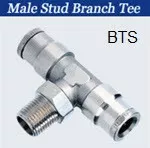 Stainless Branch Tee- Tube X Thread