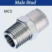 Stainless Male Stud- Tube X Thread