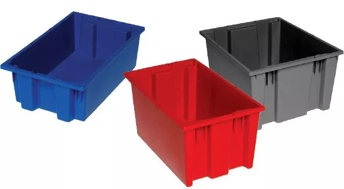 Storage Bin - Quantum Storage Genuine Stack and Nest Tote