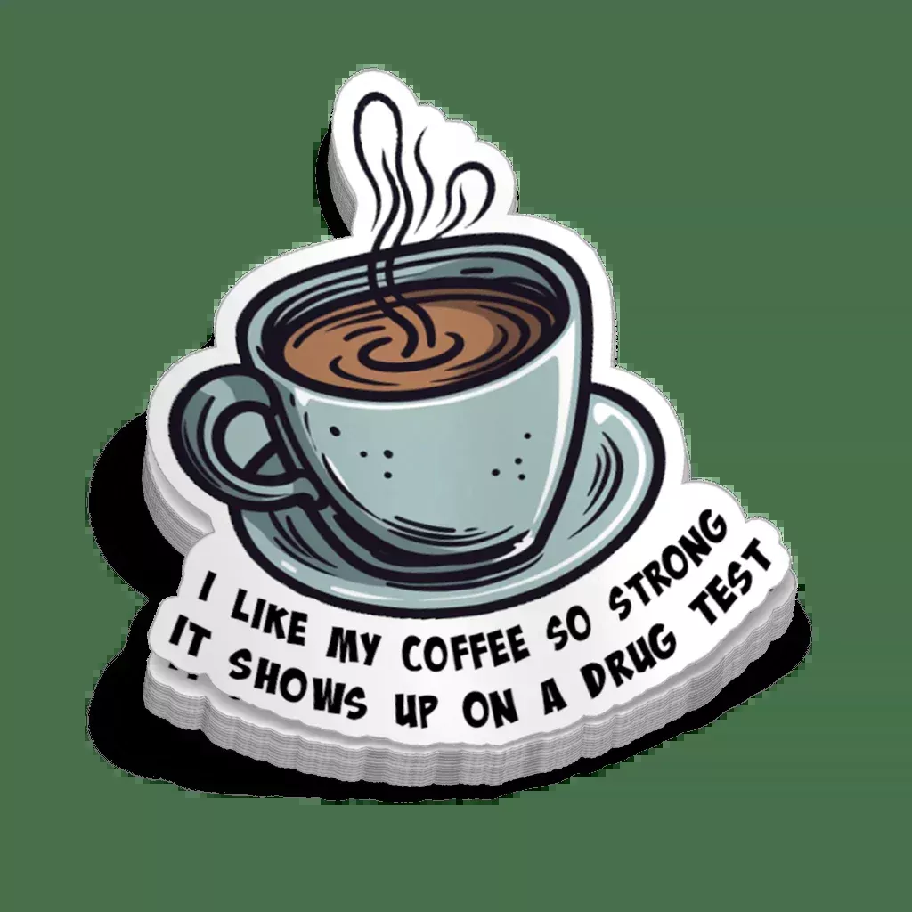 Strong Coffee - Hard Hat Decal