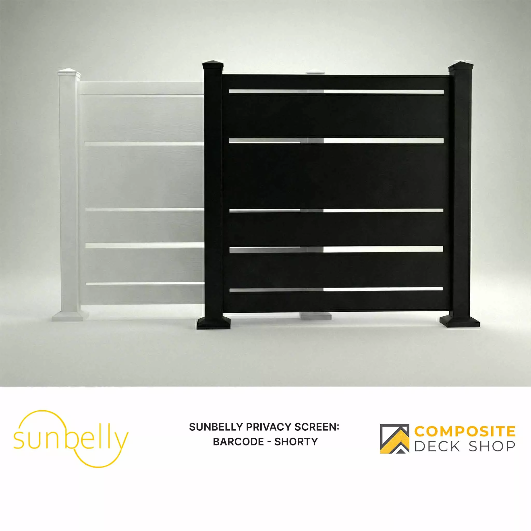 Sunbelly Privacy Screen - Barcode - Shorty