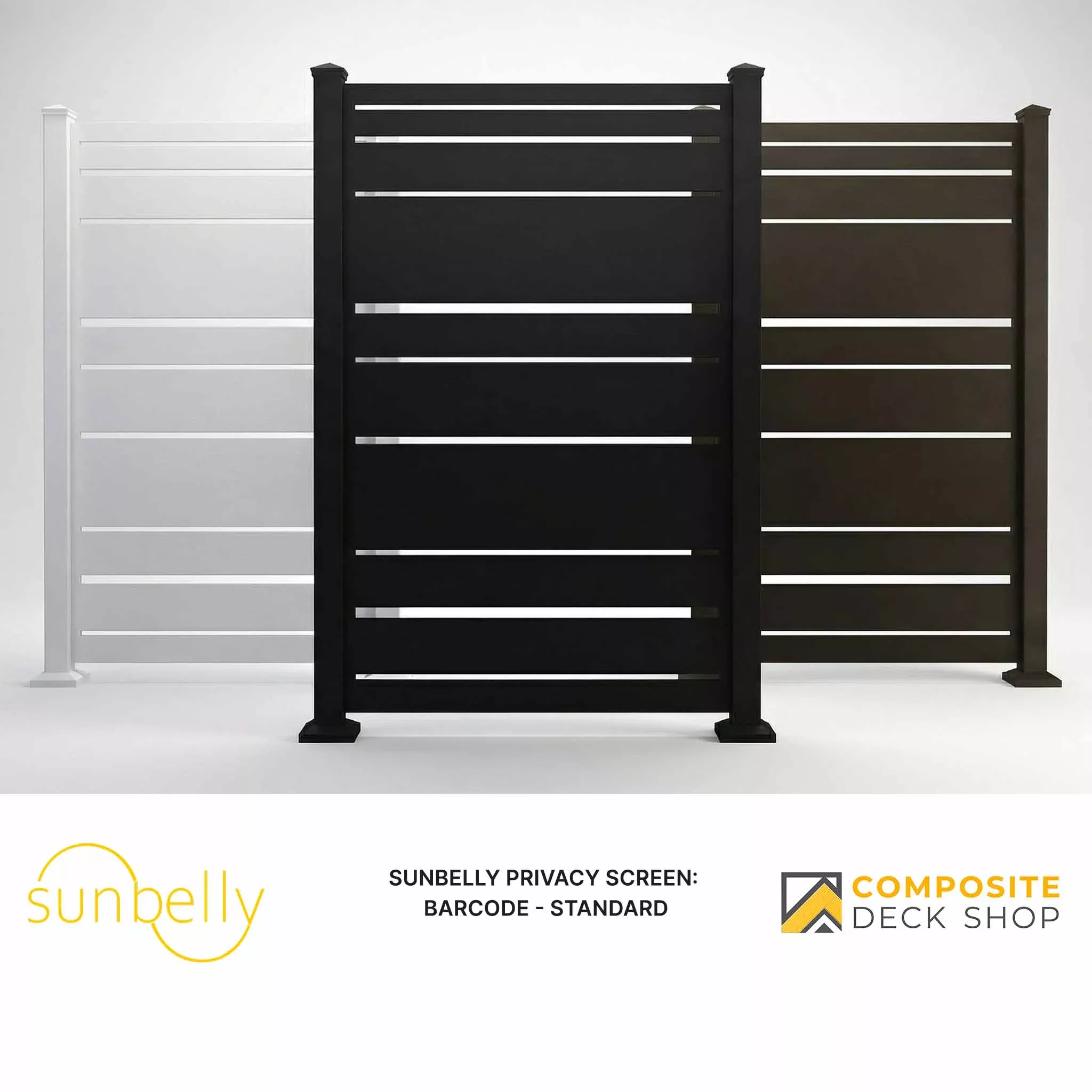 Sunbelly Privacy Screen - Barcode - Standard
