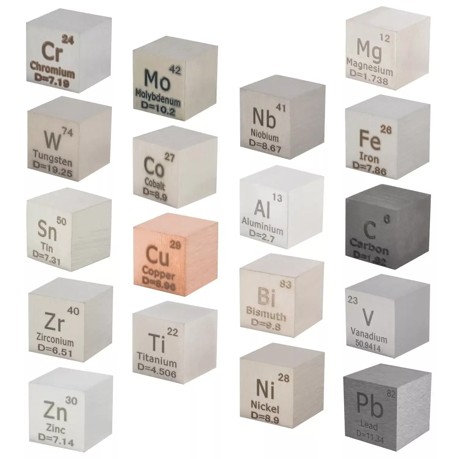 Titanium Cube 10MM Metal Density Cubes Pure Metal High Density Element Cube for Element Collections Lab Experiment Material Heavy Small Objects Experience(Ti 0.39 Inch)