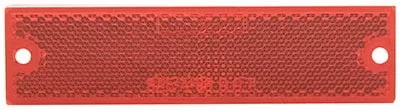 Trailer Reflector, Rectangular, Red, 4-3/8 x 1-1/8-In.