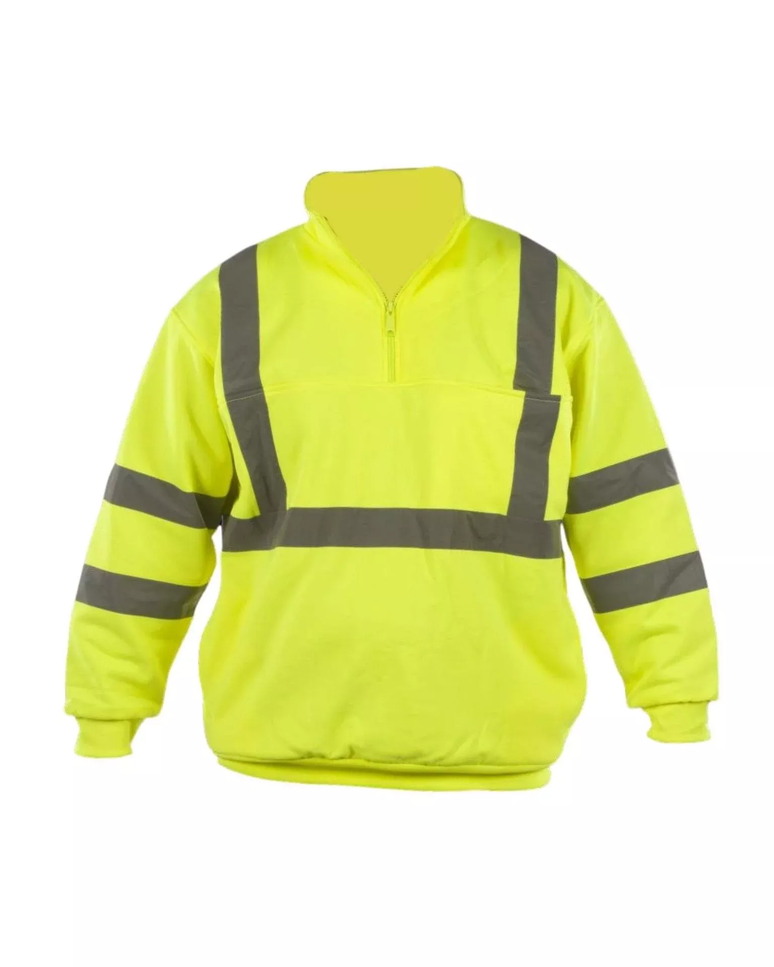 UPA542 HiVis 1/4 ZIP Sweatshirt Solid Yellow
