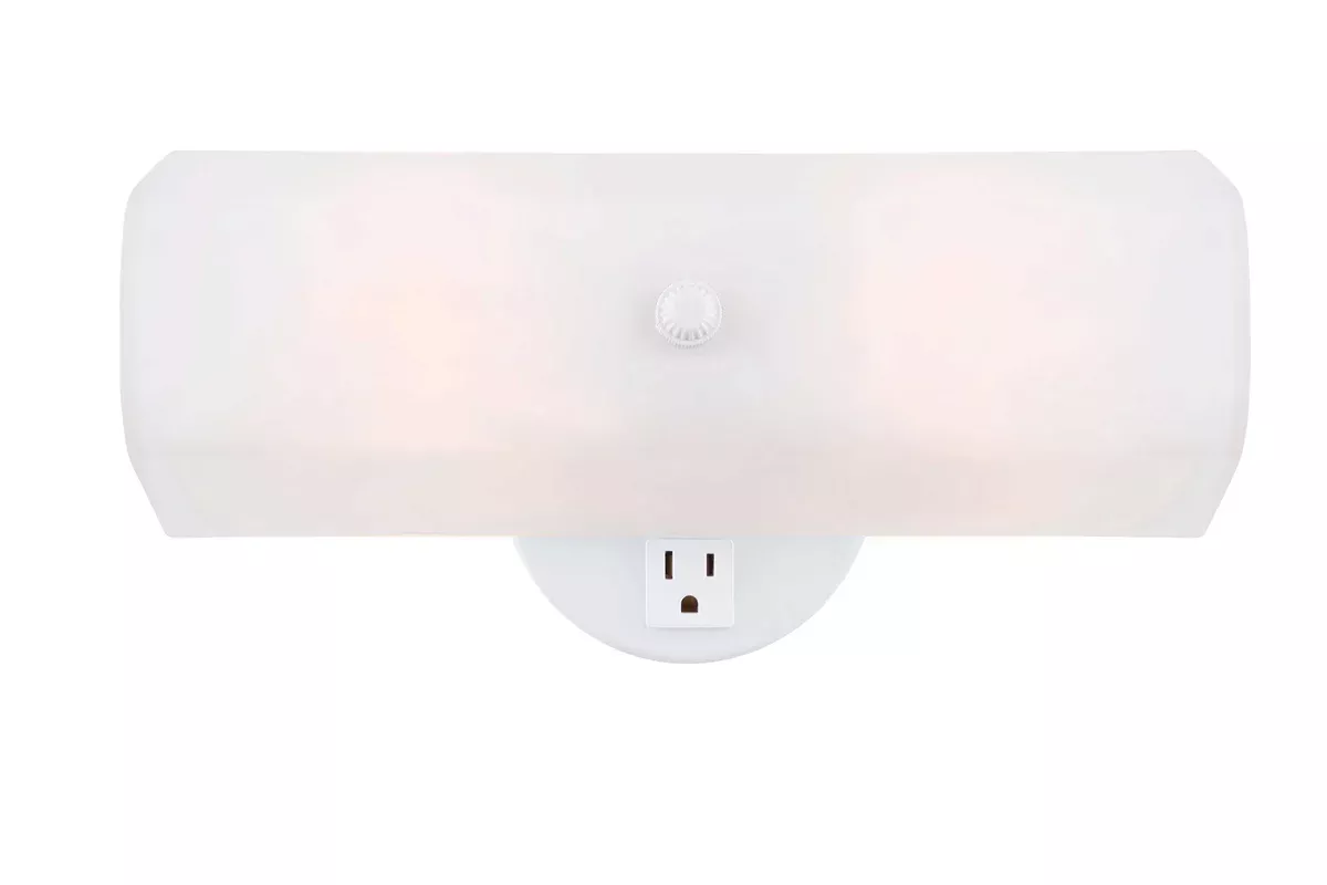 Vanity Light - Canarm White Glass 2-Light IVL211