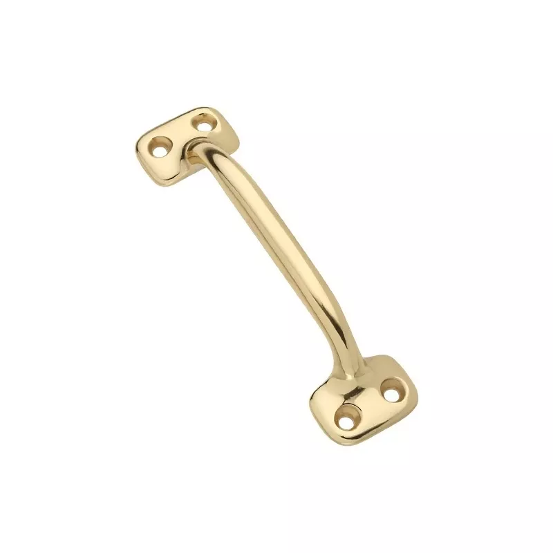 Window/Drawer Pull, Polished Solid Brass, 4-In.