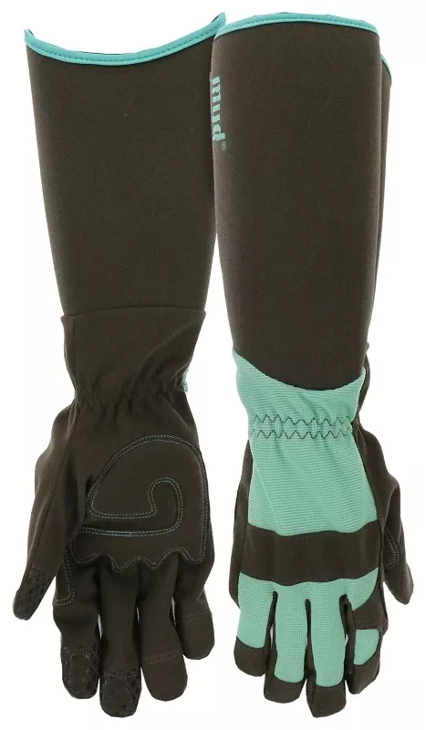 Women's Synthetic Leather High Cuff Mud Work Gloves - Medium/large
