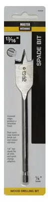 Wood Boring Spade Drill Bit, 13/16 In.